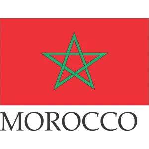 Morocco Embroidered Flag Badge