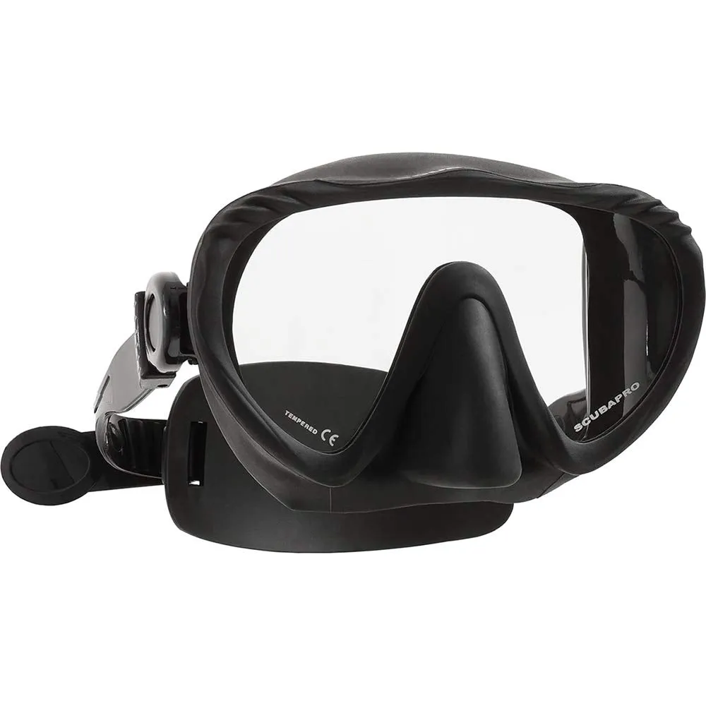 Open Box ScubaPro Ghost Dive Mask with EZ Open Strap - Black