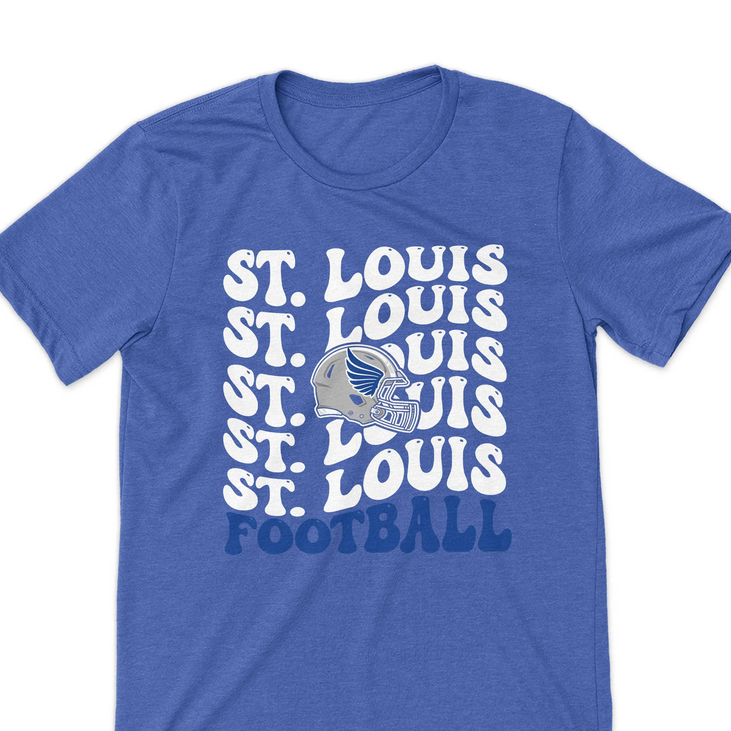 Retro wave text St. Louis Football Funky Fun T-shirt