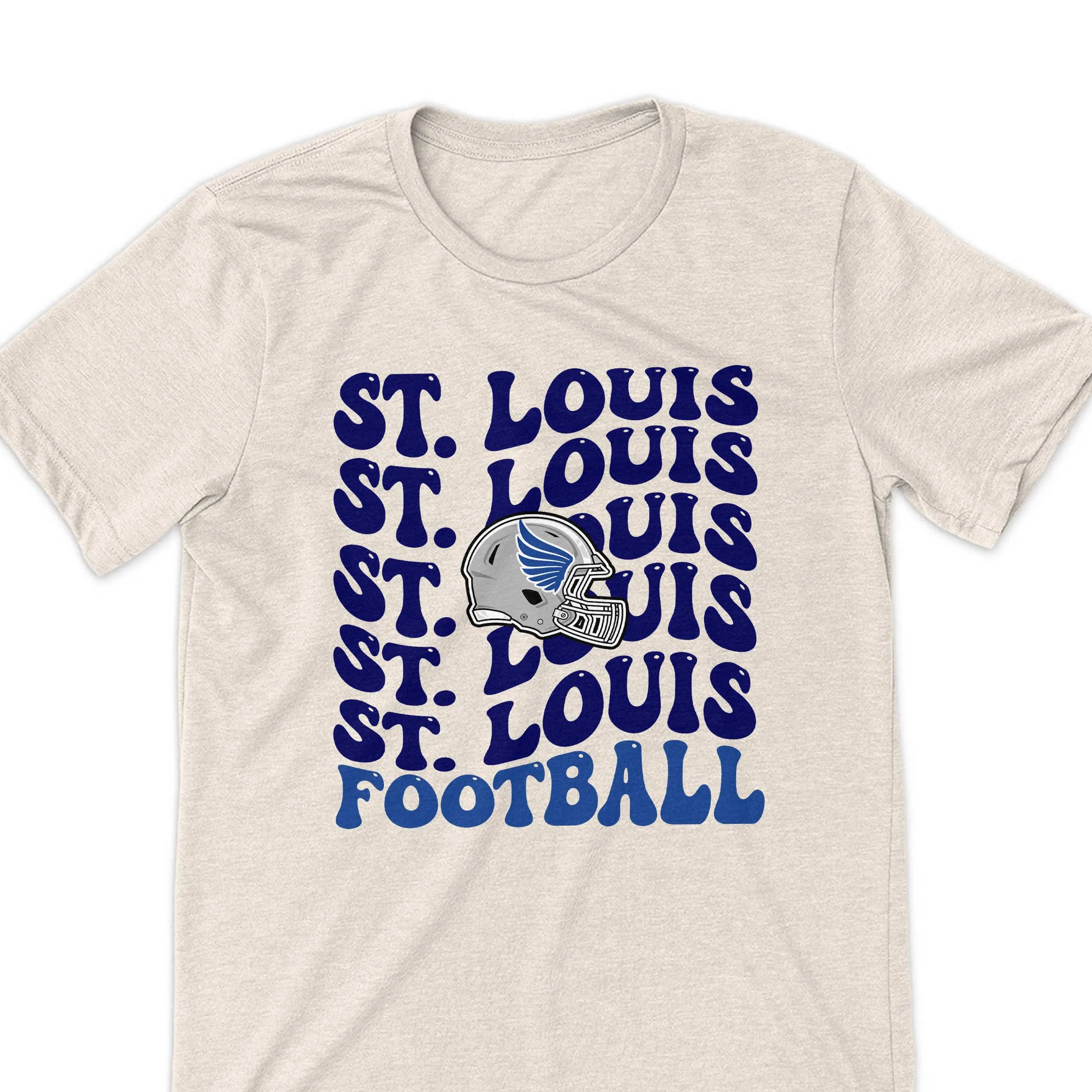 Retro wave text St. Louis Football Funky Fun T-shirt