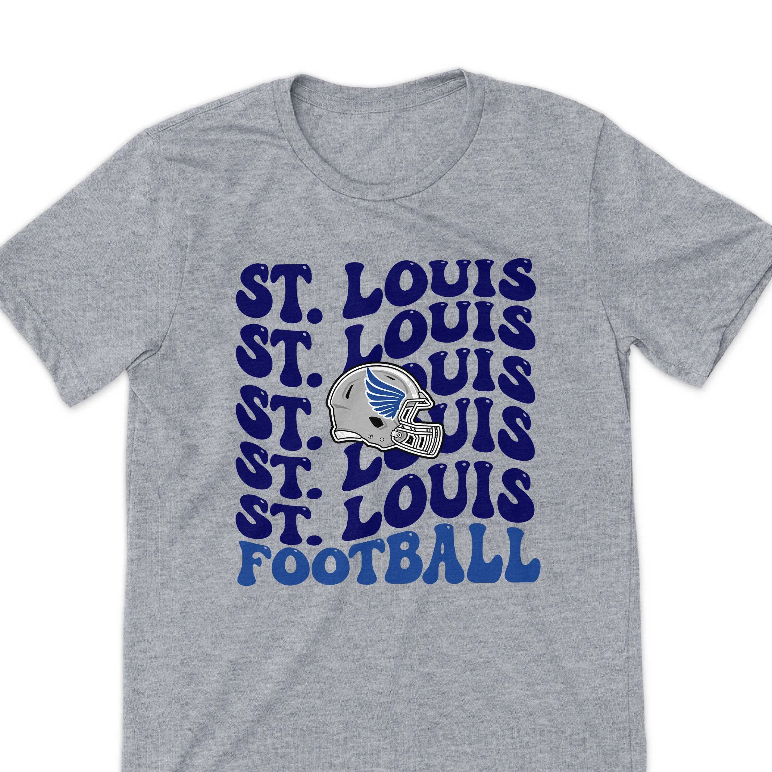 Retro wave text St. Louis Football Funky Fun T-shirt