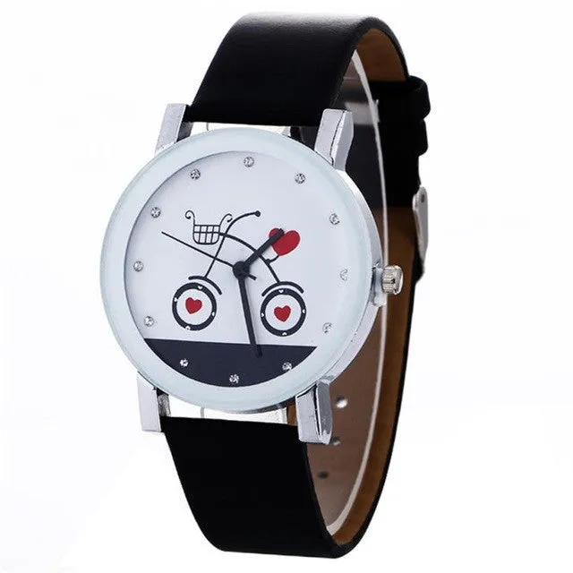 Simple Leather Bracelet  Stylish Women Watch