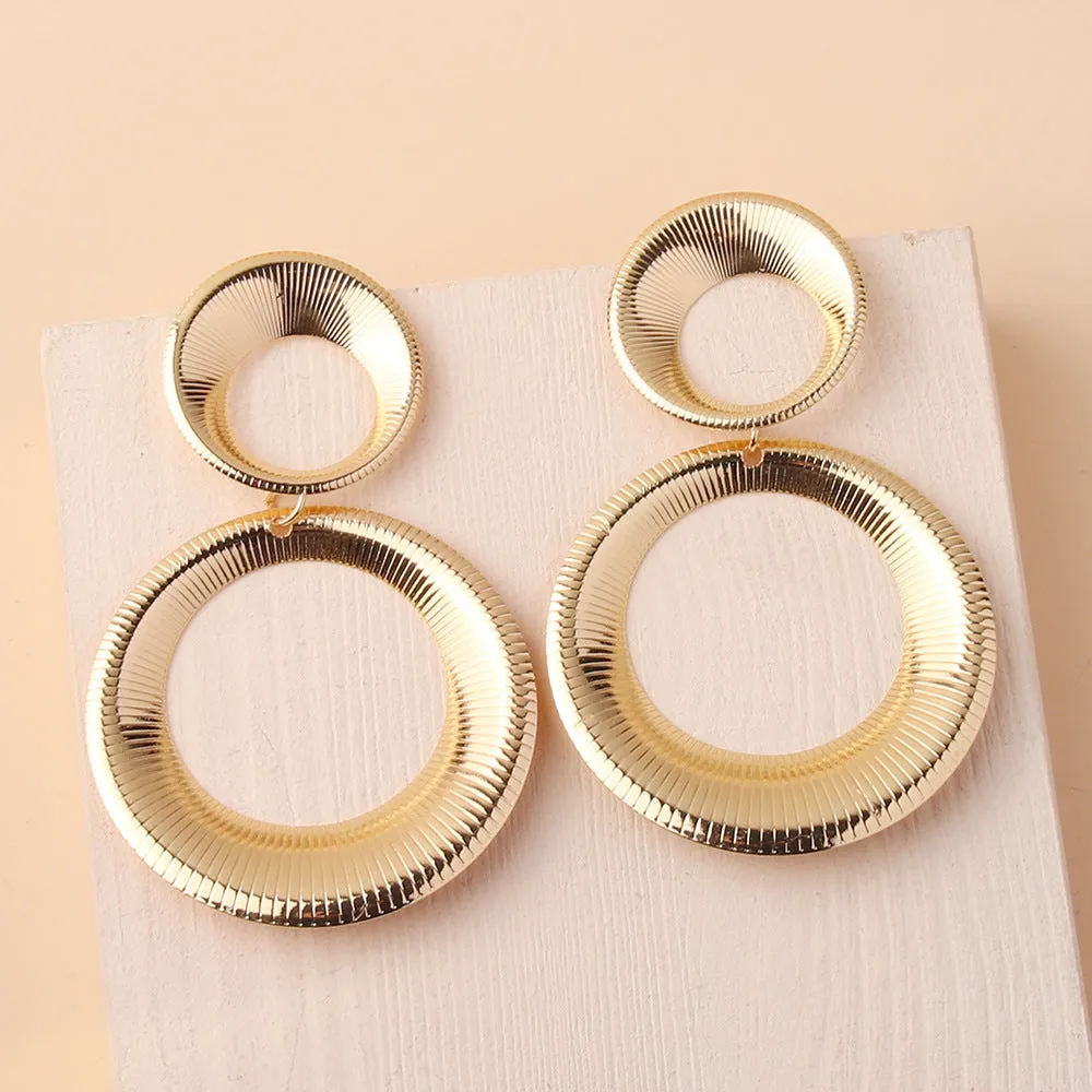 Stylish Personality Metal Hoop Earrings