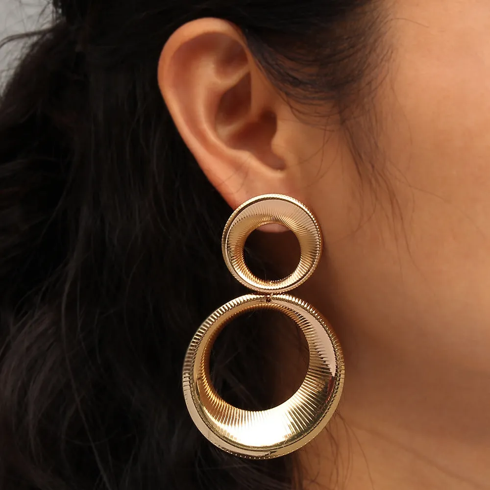 Stylish Personality Metal Hoop Earrings