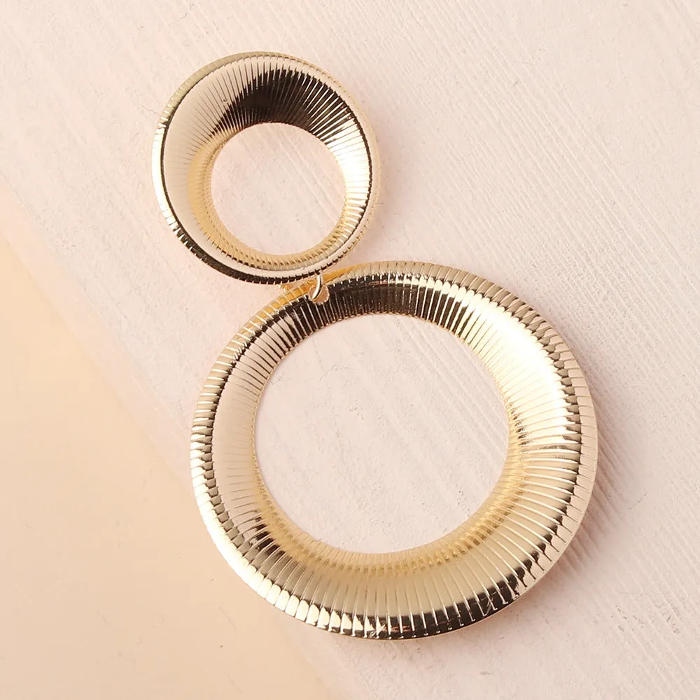 Stylish Personality Metal Hoop Earrings