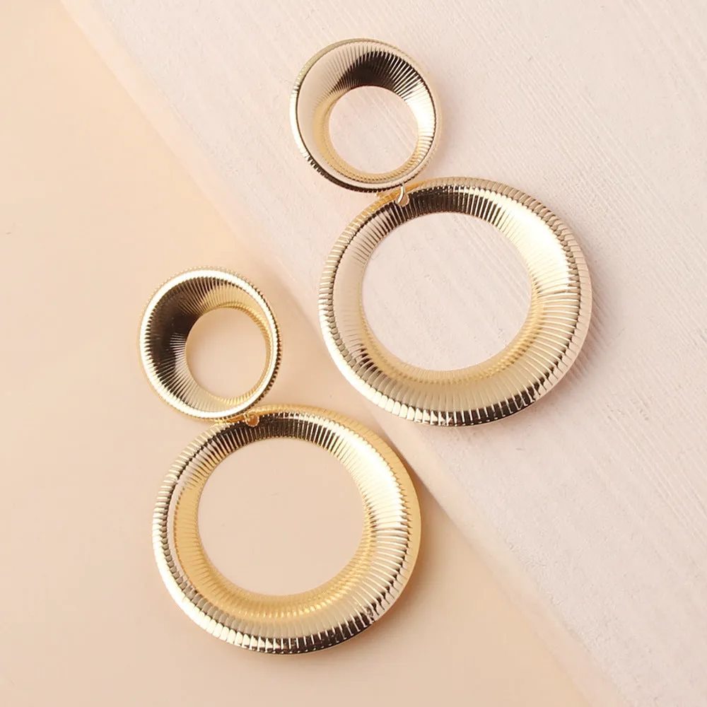 Stylish Personality Metal Hoop Earrings