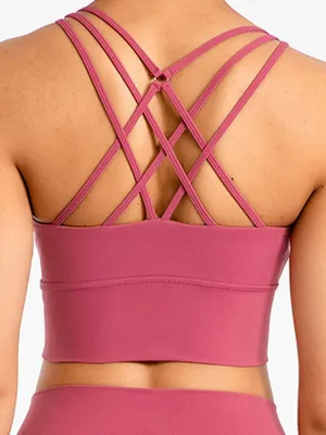 ZASUWA Female Cross Beautify Back U Collar Sports Bras